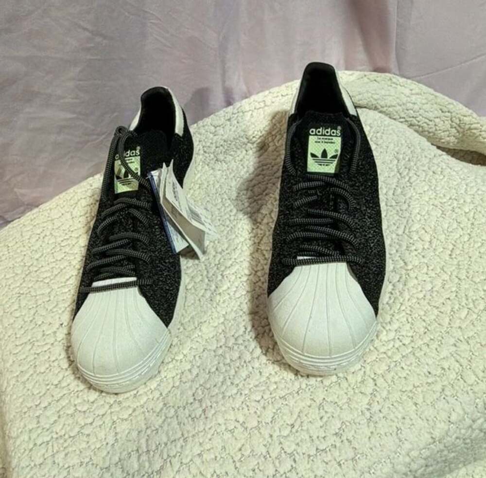 Adidas Superstar 80s PK AS Size 10 Black Primeknit S32029